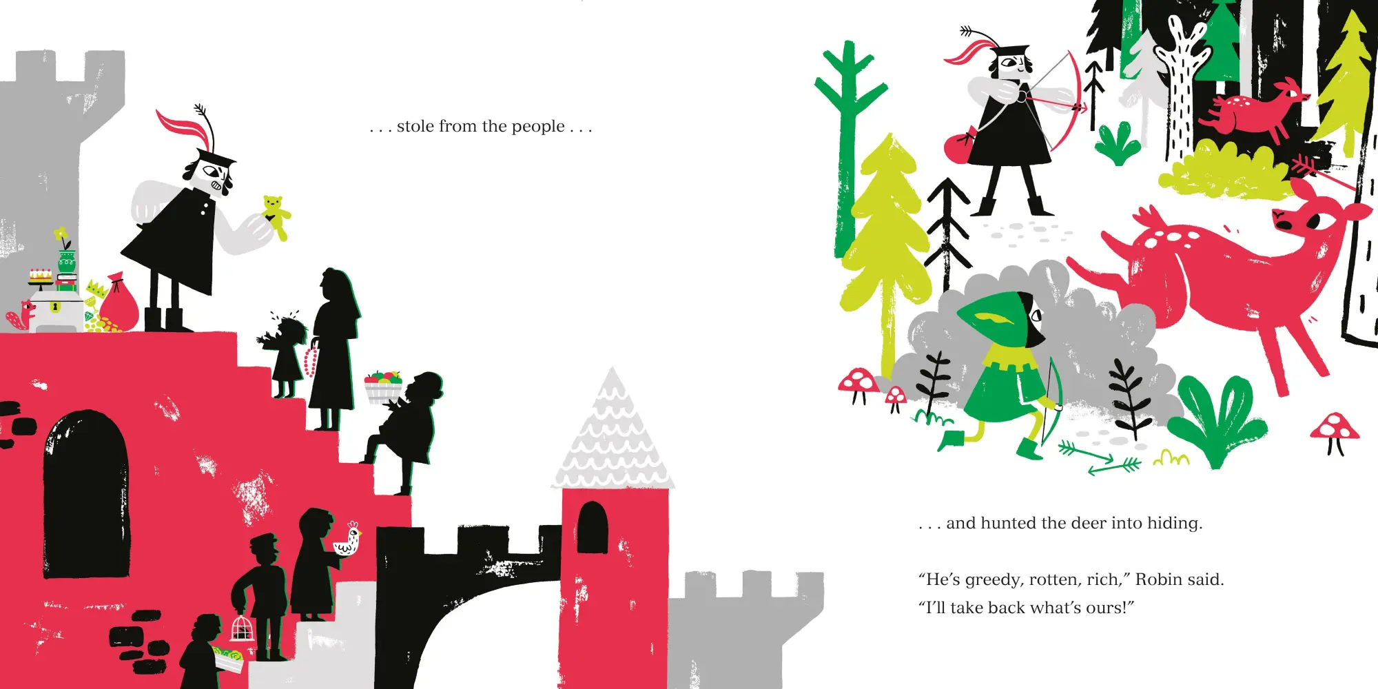 Bild: 9781529078329 | Robin Hood | A forest folktale for little rebels | Bethan Woollvin
