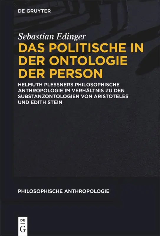 Cover: 9783110458329 | Das Politische in der Ontologie der Person | Sebastian Edinger | Buch