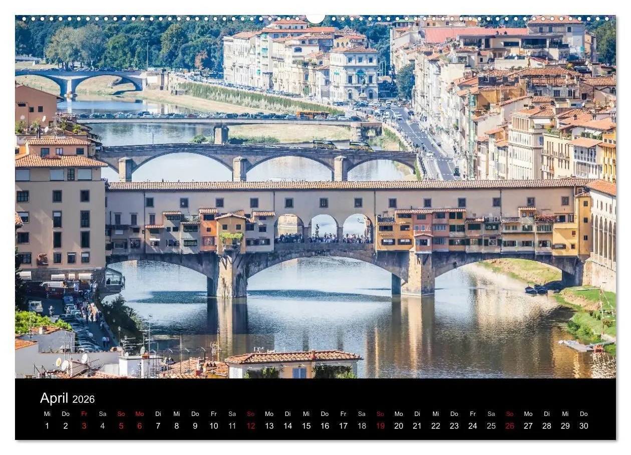 Bild: 9783516148329 | Florenz (hochwertiger Premium Wandkalender 2026 DIN A2 quer),...