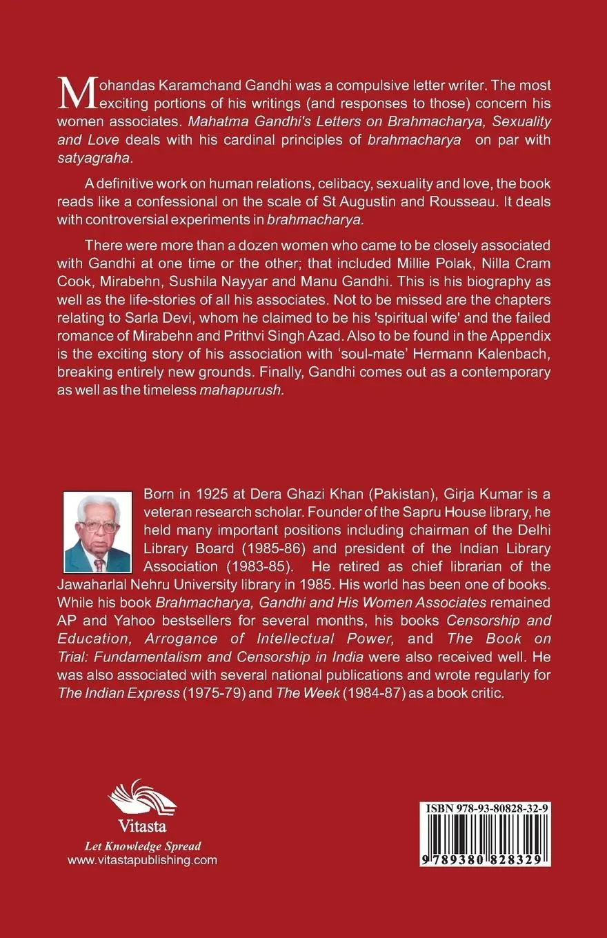 Rückseite: 9789380828329 | Mahatma Gandhi's Letter on Brahamacharya | Girja Kumar | Taschenbuch
