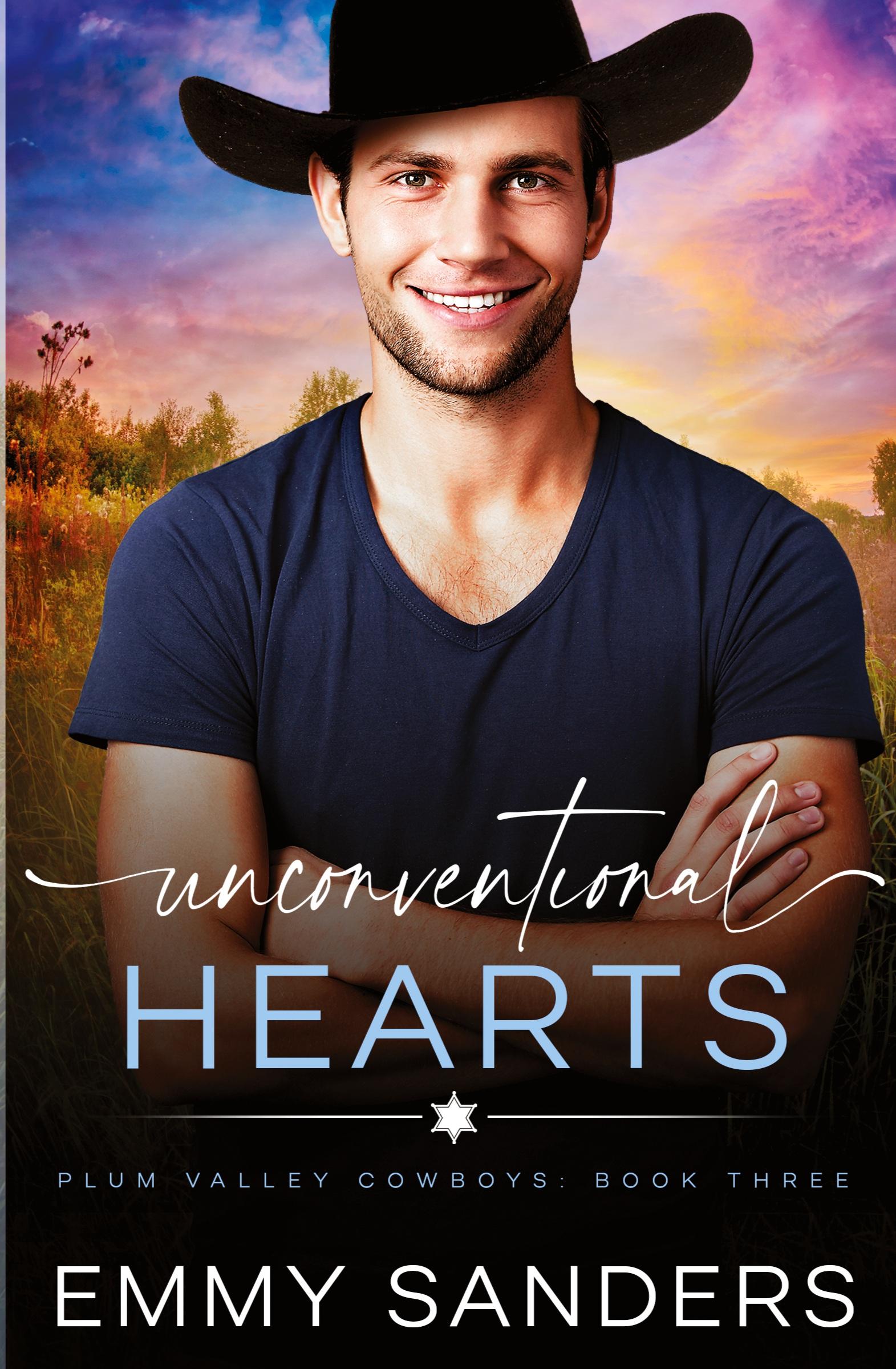 Cover: 9798986448329 | Unconventional Hearts (Plum Valley Cowboys Book 3) | Emmy Sanders