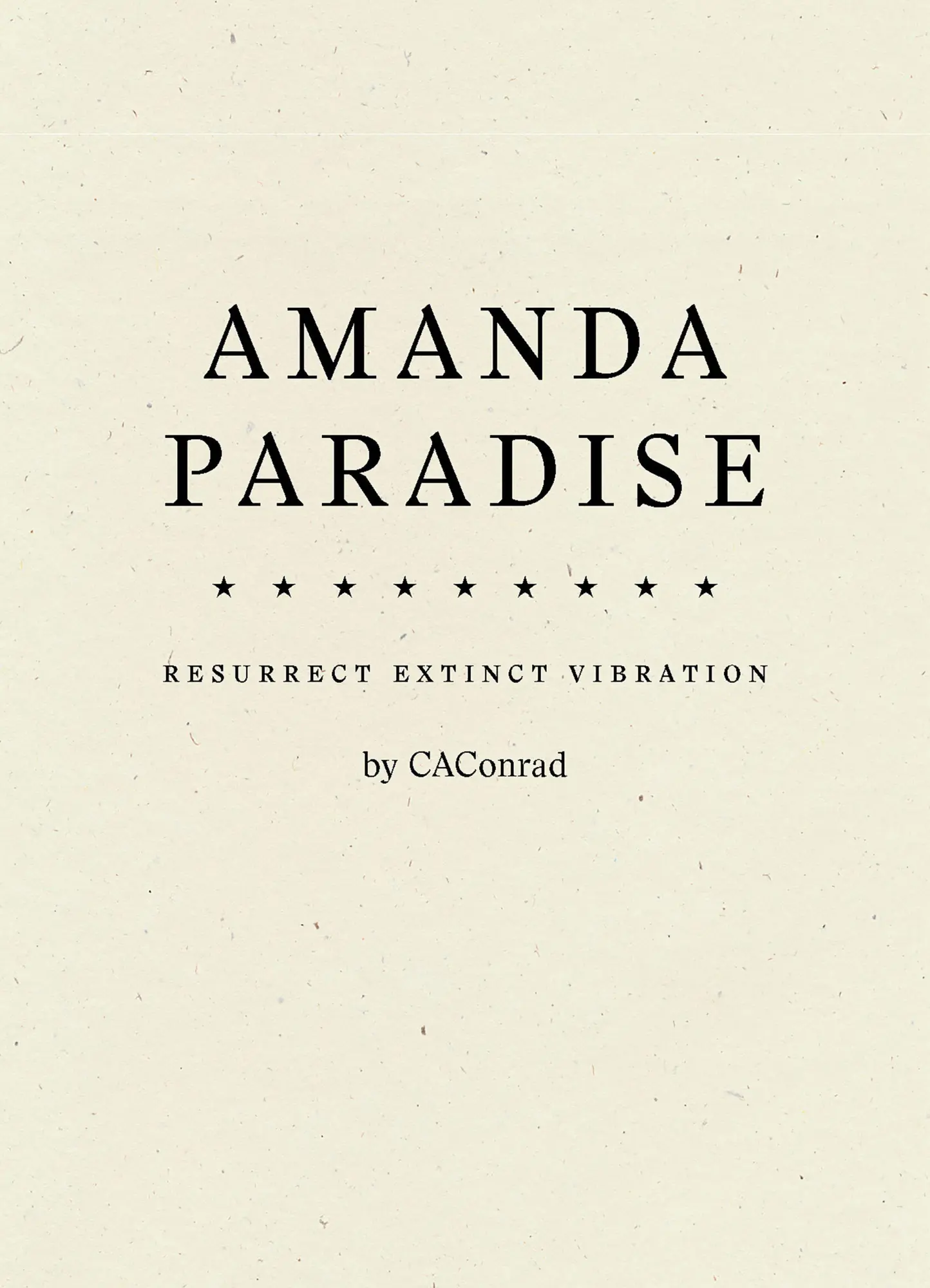 Cover: 9781950268429 | AMANDA PARADISE | Caconrad | Taschenbuch | Kartoniert / Broschiert