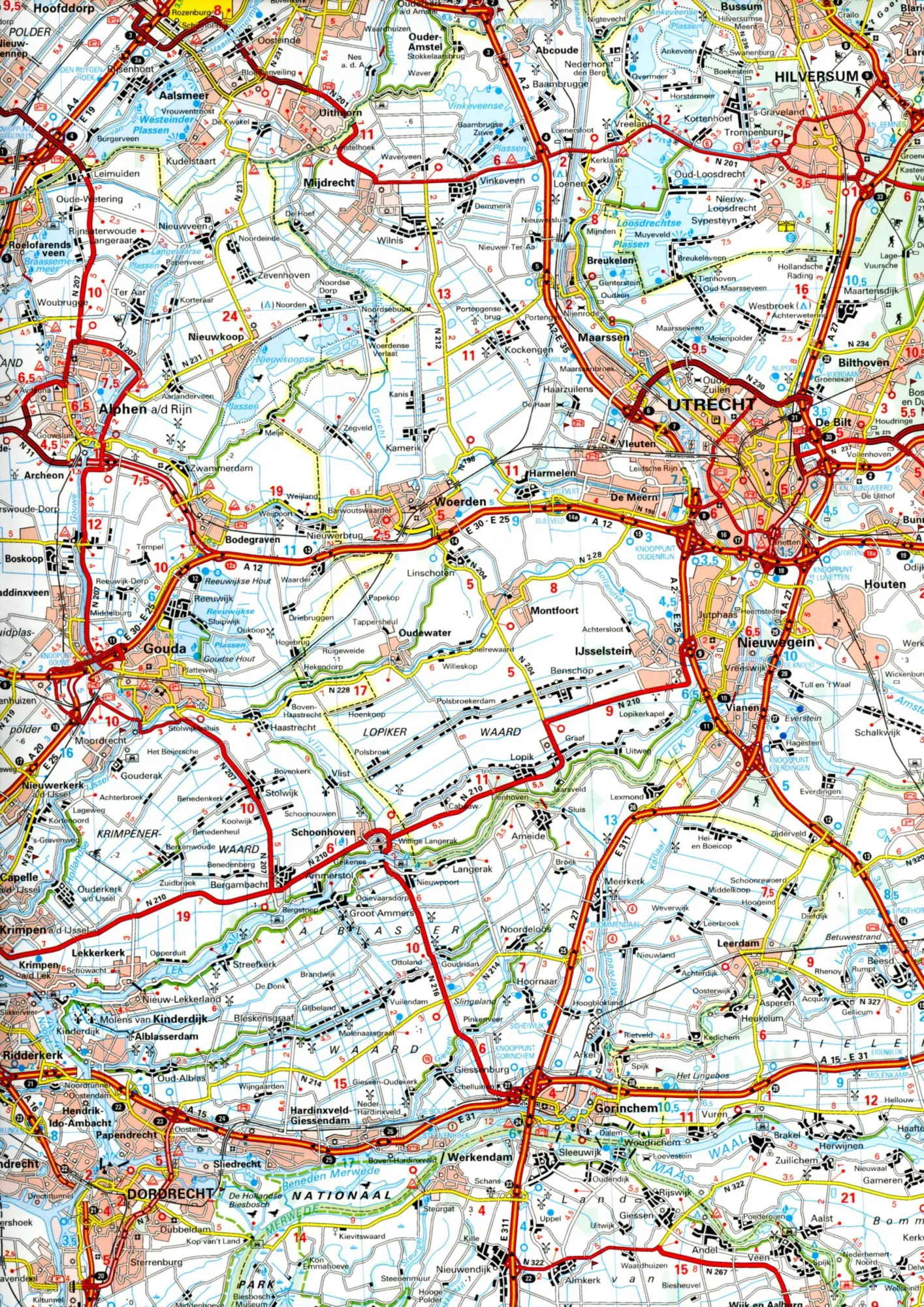 Bild: 9782067228429 | Michelin Niederlande Süd | Straßen- und Tourismuskarte 1:200.000