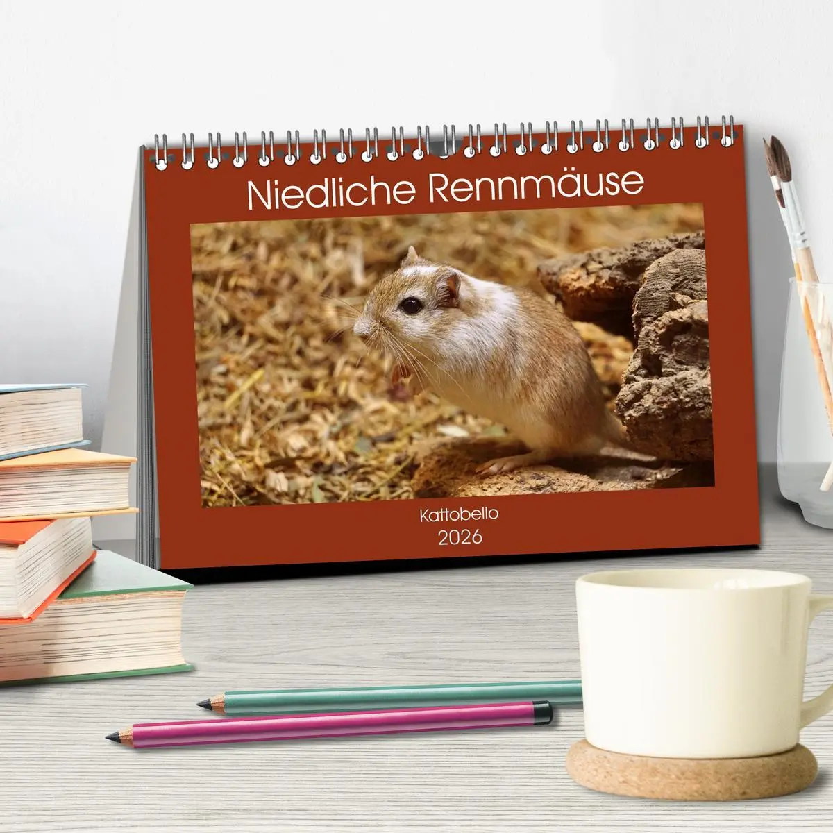 Bild: 9783457738429 | Niedliche Rennmäuse (Tischkalender 2026 DIN A5 quer), CALVENDO...