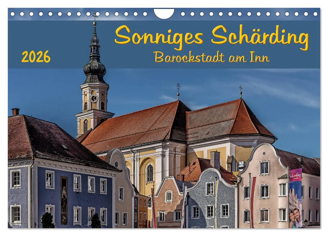 Cover: 9783457808429 | Sonniges Schärding, Barockstadt am Inn (Wandkalender 2026 DIN A4...