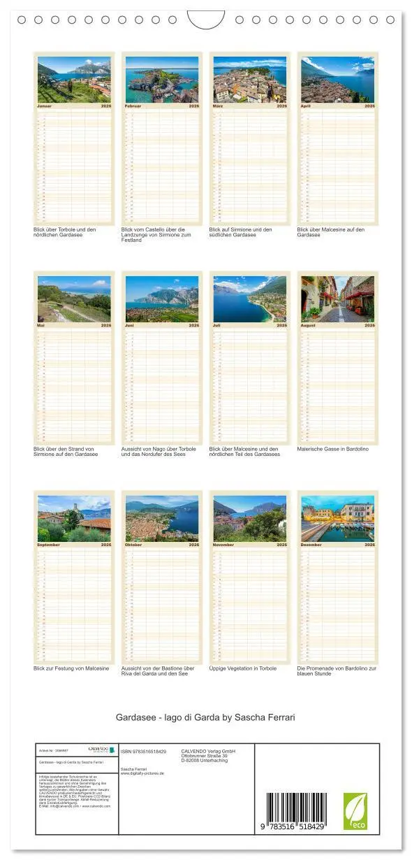 Bild: 9783516518429 | Familienplaner 2026 - Gardasee - lago di Garda by Sascha Ferrari...