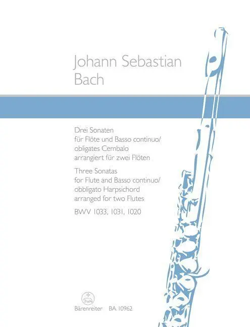 Cover: 9790006578429 | Drei Sonaten für Flöte und Basso continuo oder obligates Cembalo...