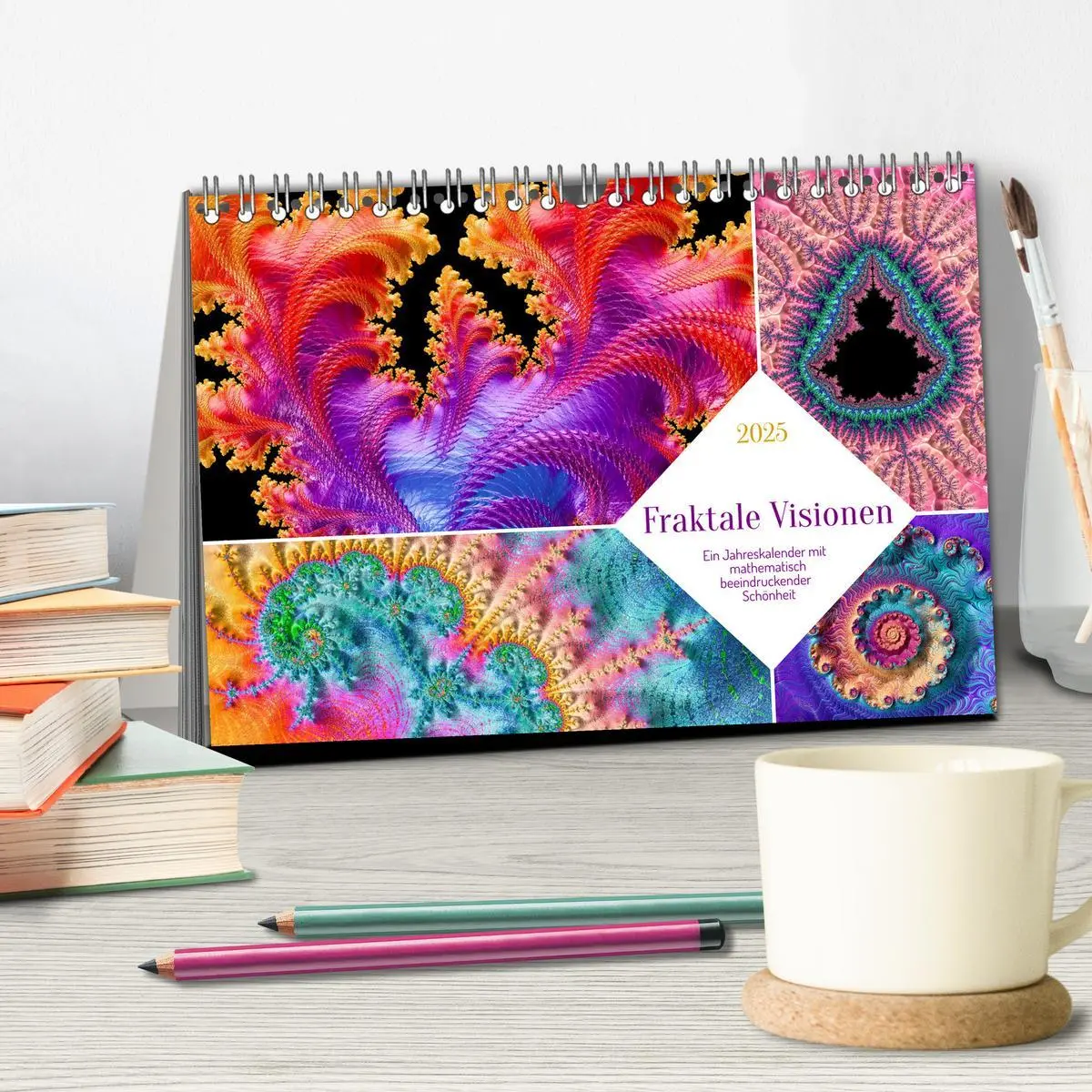 Bild: 9783383848629 | Fraktale Visionen (Tischkalender 2025 DIN A5 quer), CALVENDO...