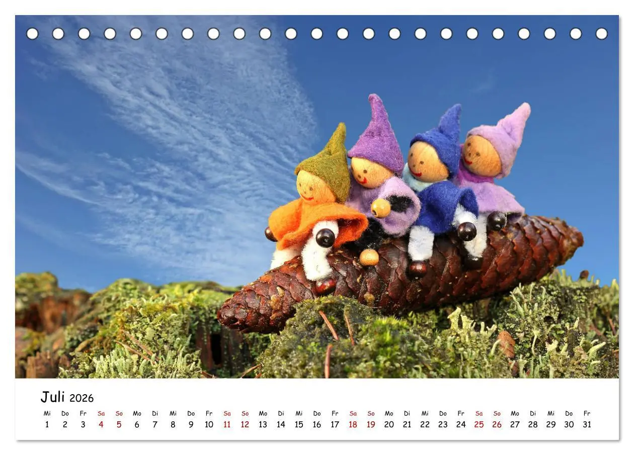 Bild: 9783457888629 | Die Abenteuer der vier kleinen Wichtel (Tischkalender 2026 DIN A5...
