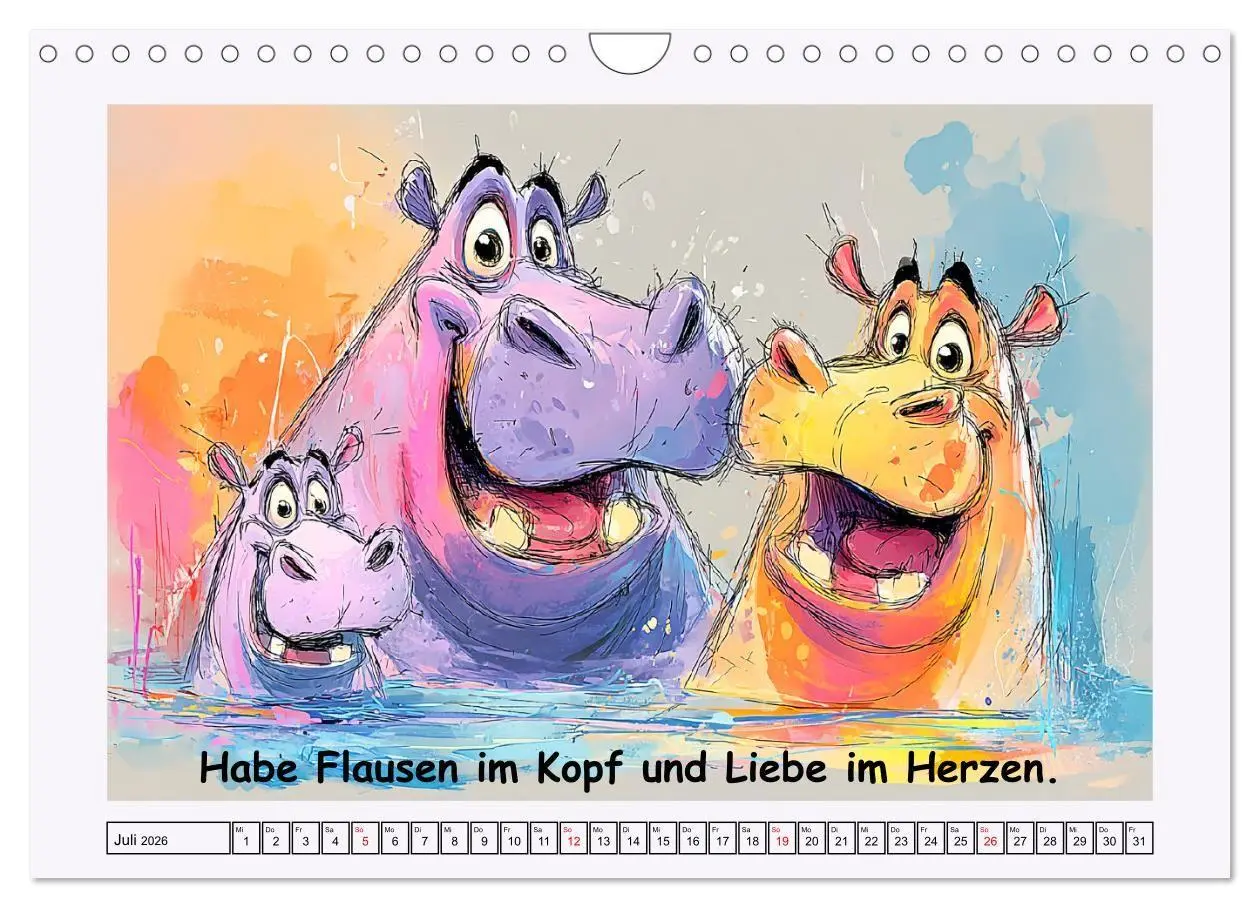Bild: 9783516738629 | Süße Flusspferde. Hippopotamus Weisheiten zum Schmunzeln...
