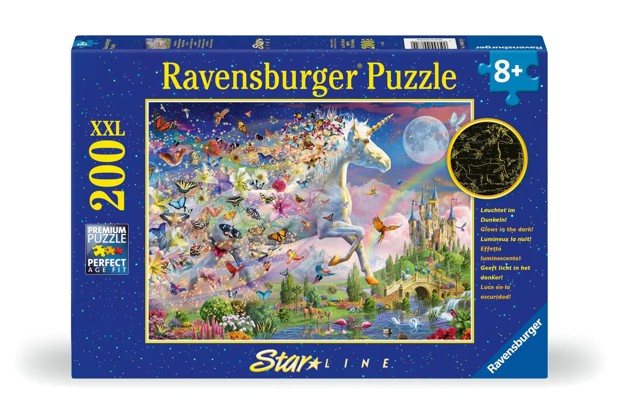 Cover: 4005555008729 | Kinderpuzzle 200 XXL Teile - Leuchtendes Schmetterlingseinhorn | Spiel
