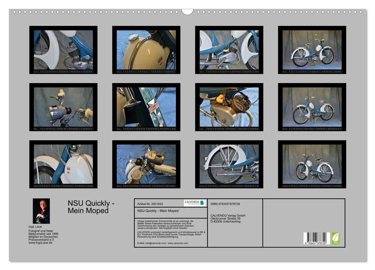 Bild: 9783457878729 | NSU Quickly - Mein Moped (Wandkalender 2026 DIN A2 quer), CALVENDO...
