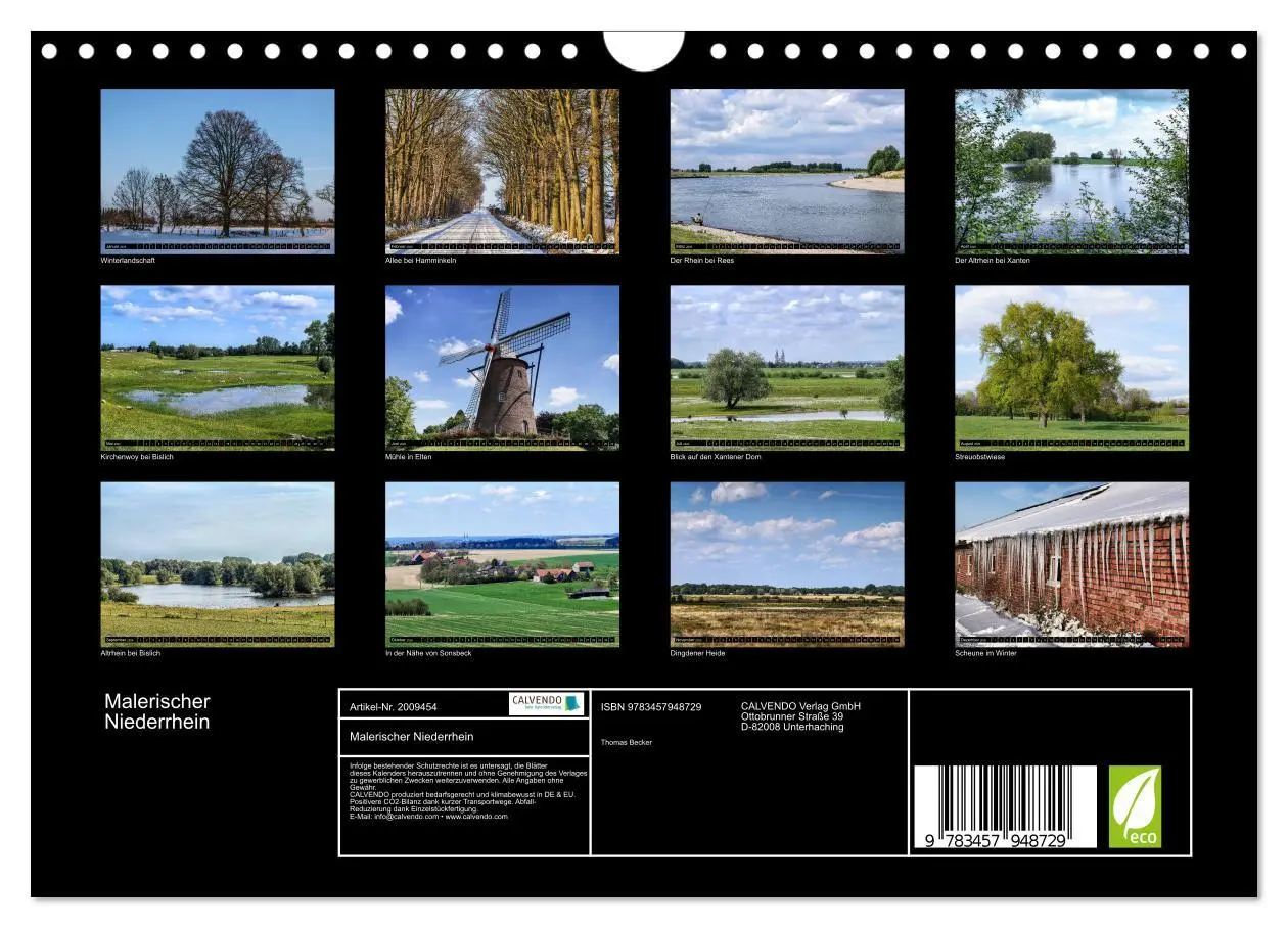 Bild: 9783457948729 | Malerischer Niederrhein (Wandkalender 2026 DIN A4 quer), CALVENDO...