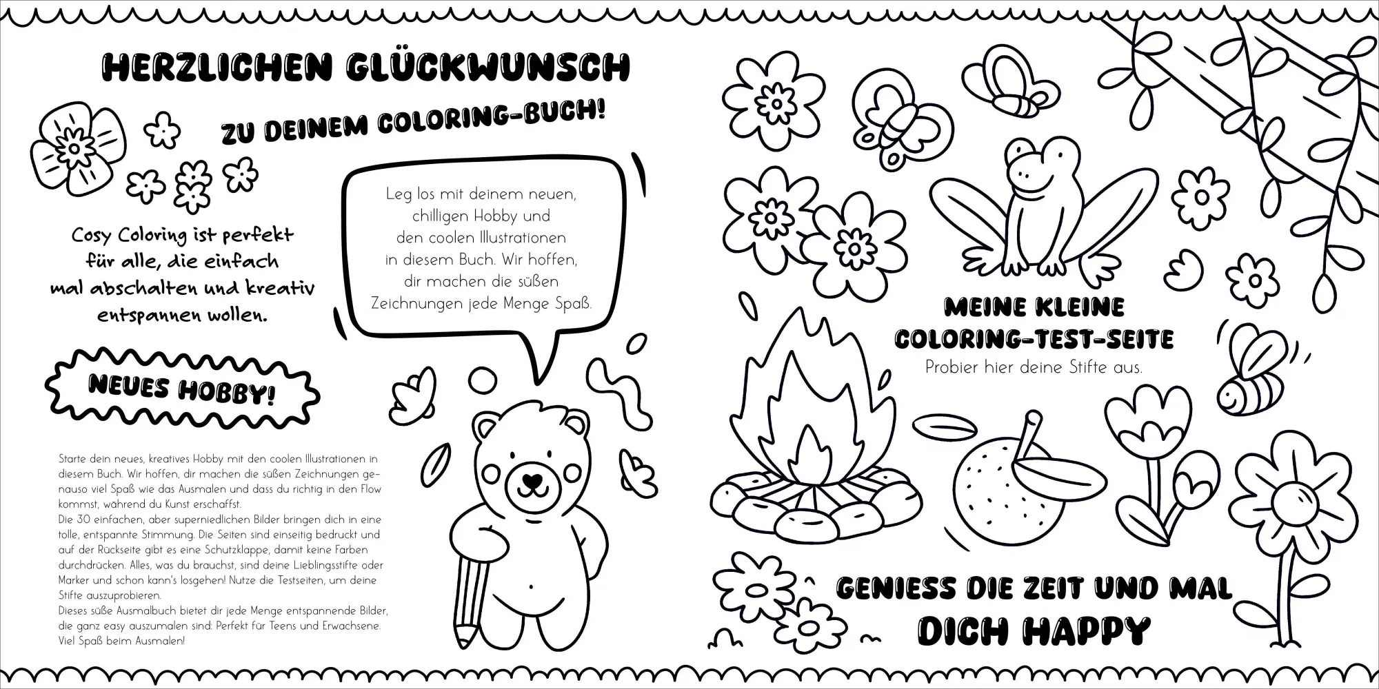 Bild: 9783841068729 | Cosy Coloring - Happy Nature | Taschenbuch | 64 S. | Deutsch | 2026