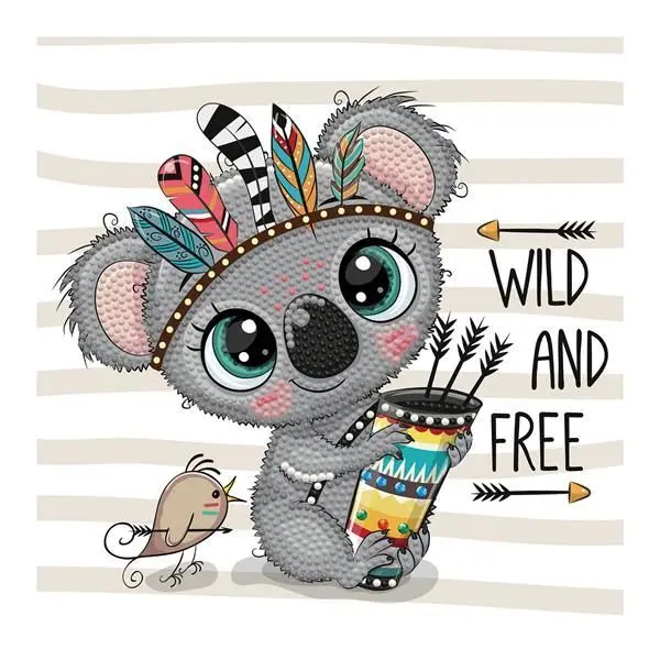 Bild: 4895225918829 | Diamond Dotz Koala "Wild &amp; Free" | Kit (Bastelset) | 2591882 | Deutsch