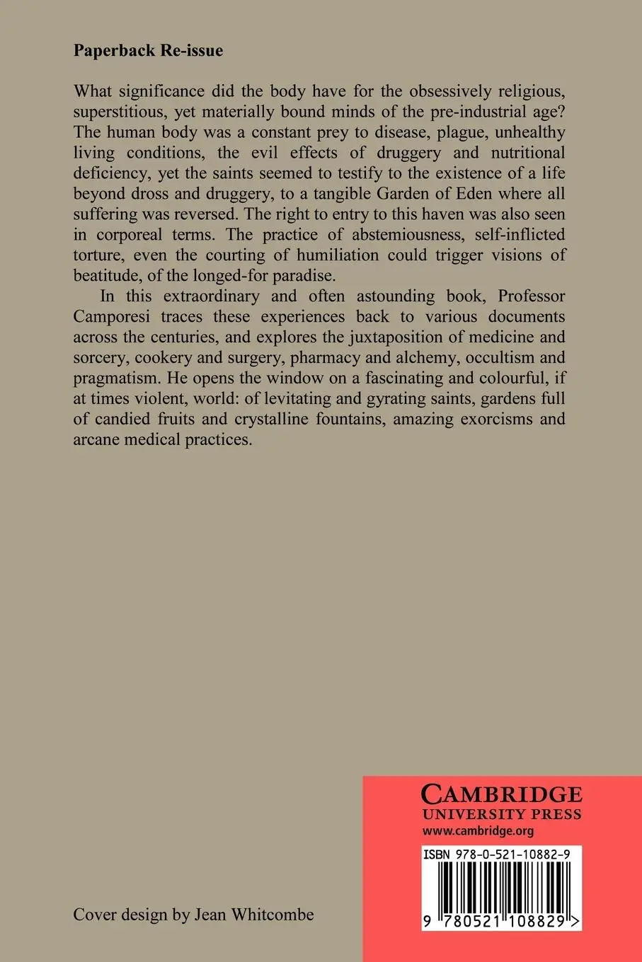 Rückseite: 9780521108829 | The Incorruptible Flesh | Piero Camporesi | Taschenbuch | Englisch