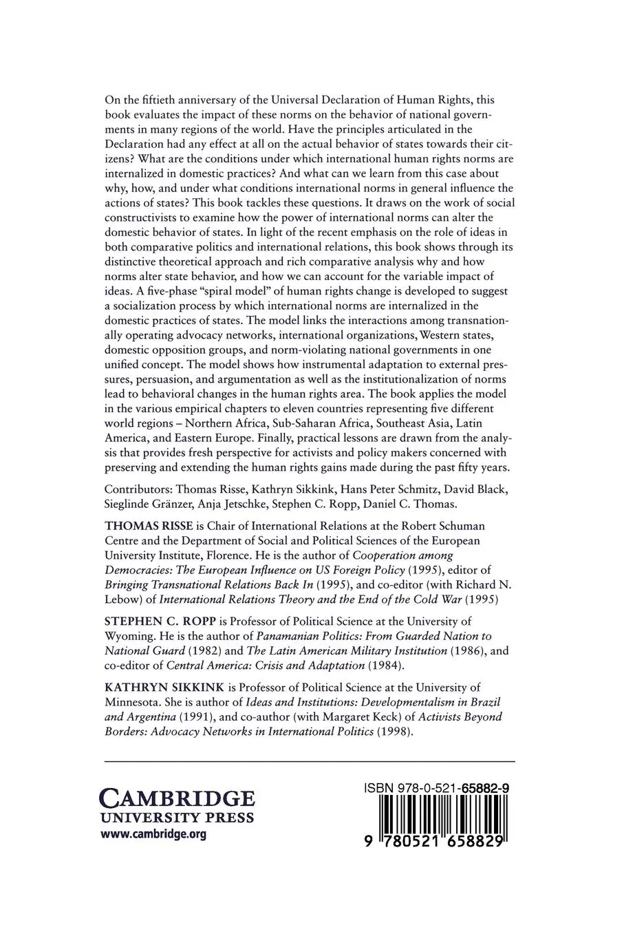 Rückseite: 9780521658829 | The Power of Human Rights | International Norms and Domestic Change