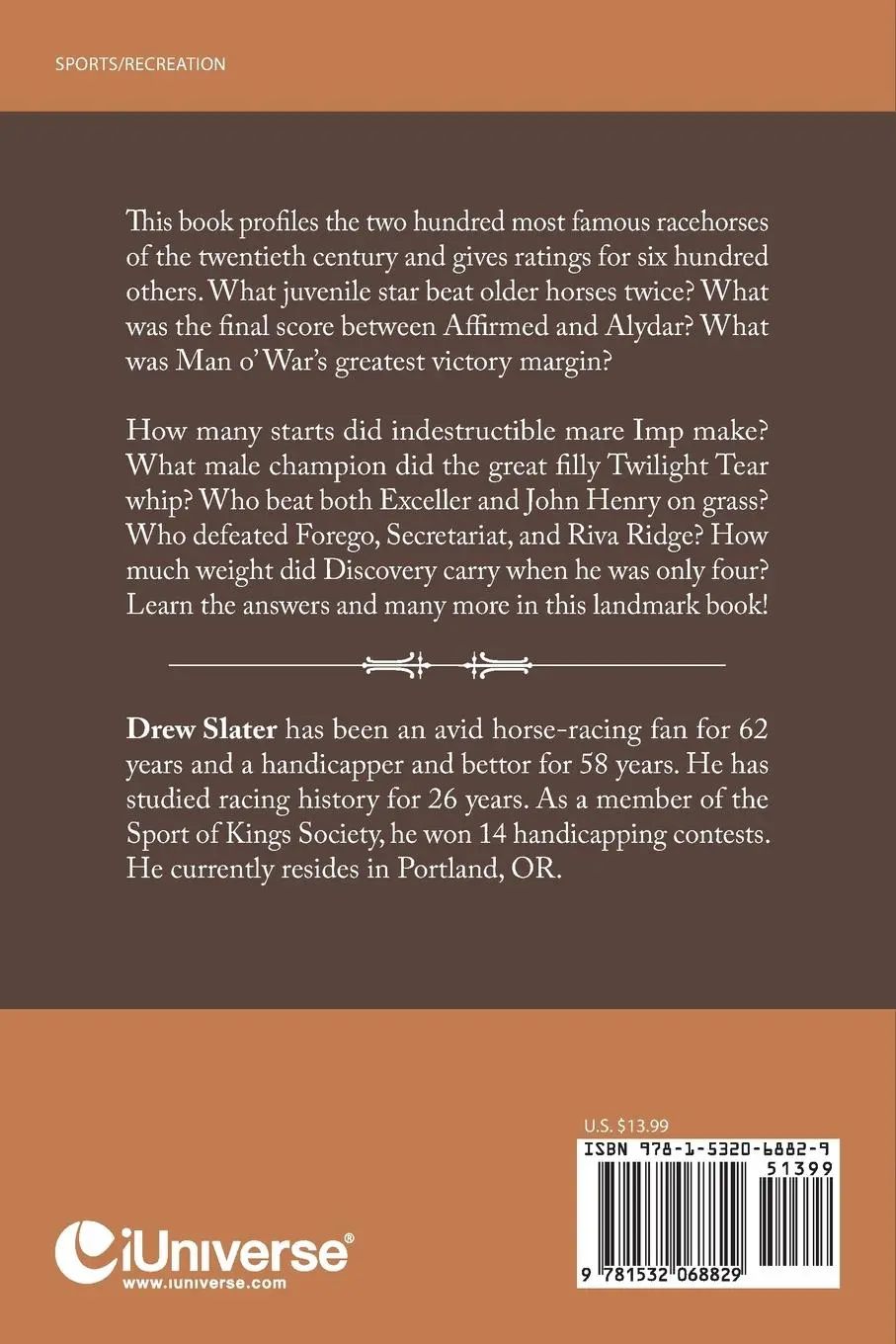 Rückseite: 9781532068829 | A Century of Horse Racing Memories | Drew Slater | Taschenbuch | 2019