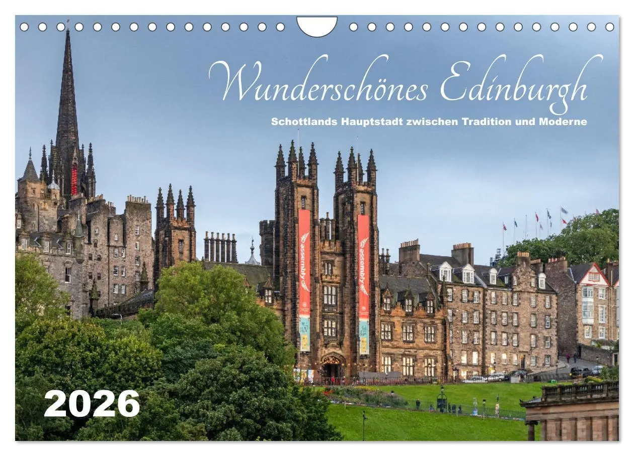 Cover: 9783457318829 | Wunderschönes Edinburgh (Wandkalender 2026 DIN A4 quer), CALVENDO...