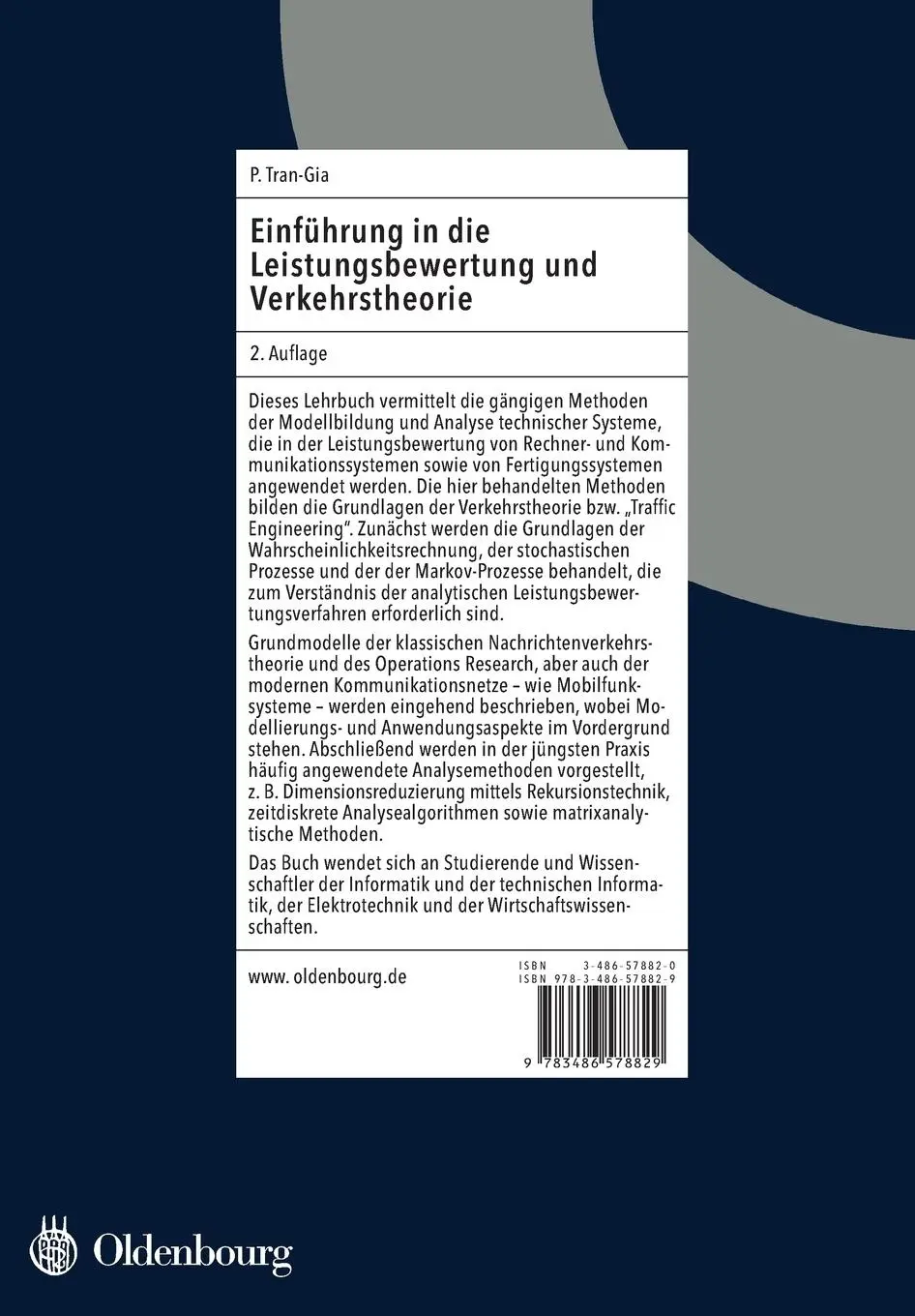 Rückseite: 9783486578829 | Einführung in die Leistungsbewertung und Verkehrstheorie | Tran-Gia