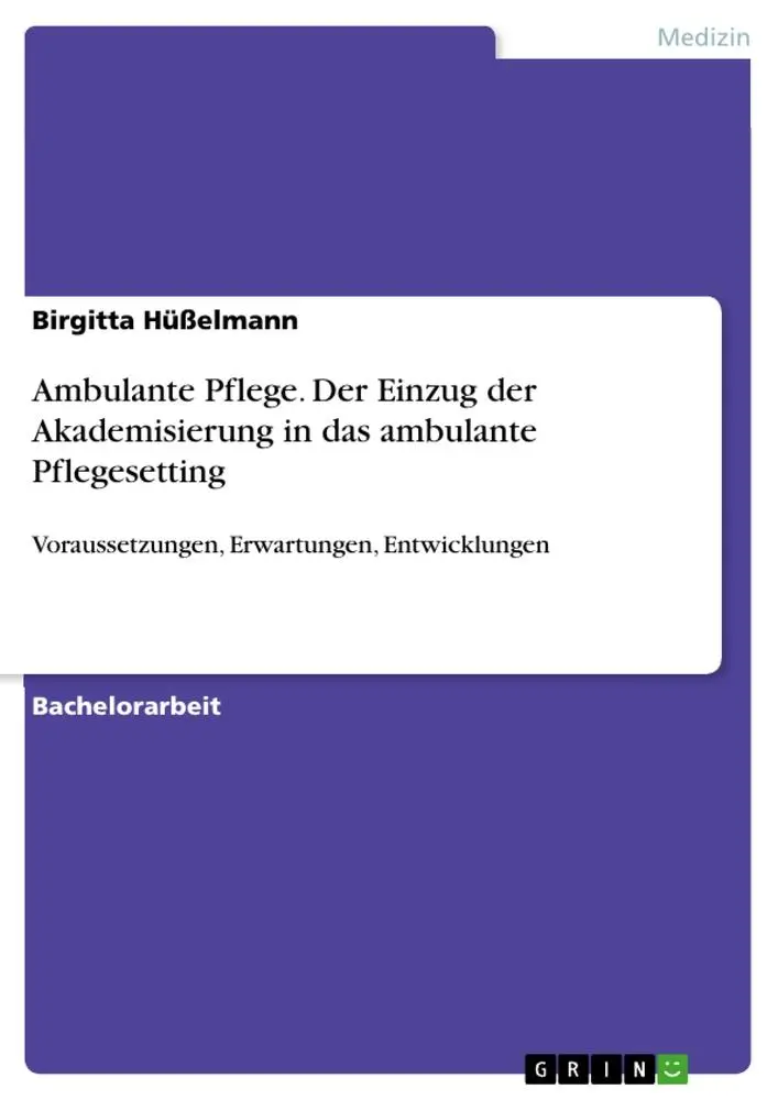 Cover: 9783668428829 | Ambulante Pflege. Der Einzug der Akademisierung in das ambulante...