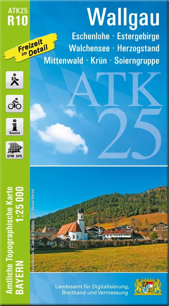 Cover: 9783899338829 | ATK25-R10 Wallgau (Amtliche Topographische Karte 1:25000) | Deutsch