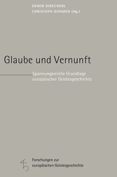 Cover: 9783451298929 | Forschungen zur europäischen Geistesgeschichte | Dirscherl (u. a.)
