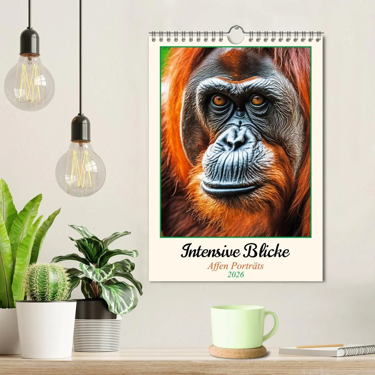 Bild: 9783516258929 | Intensive Blicke - Affen Porträts (Wandkalender 2026 DIN A4 hoch),...