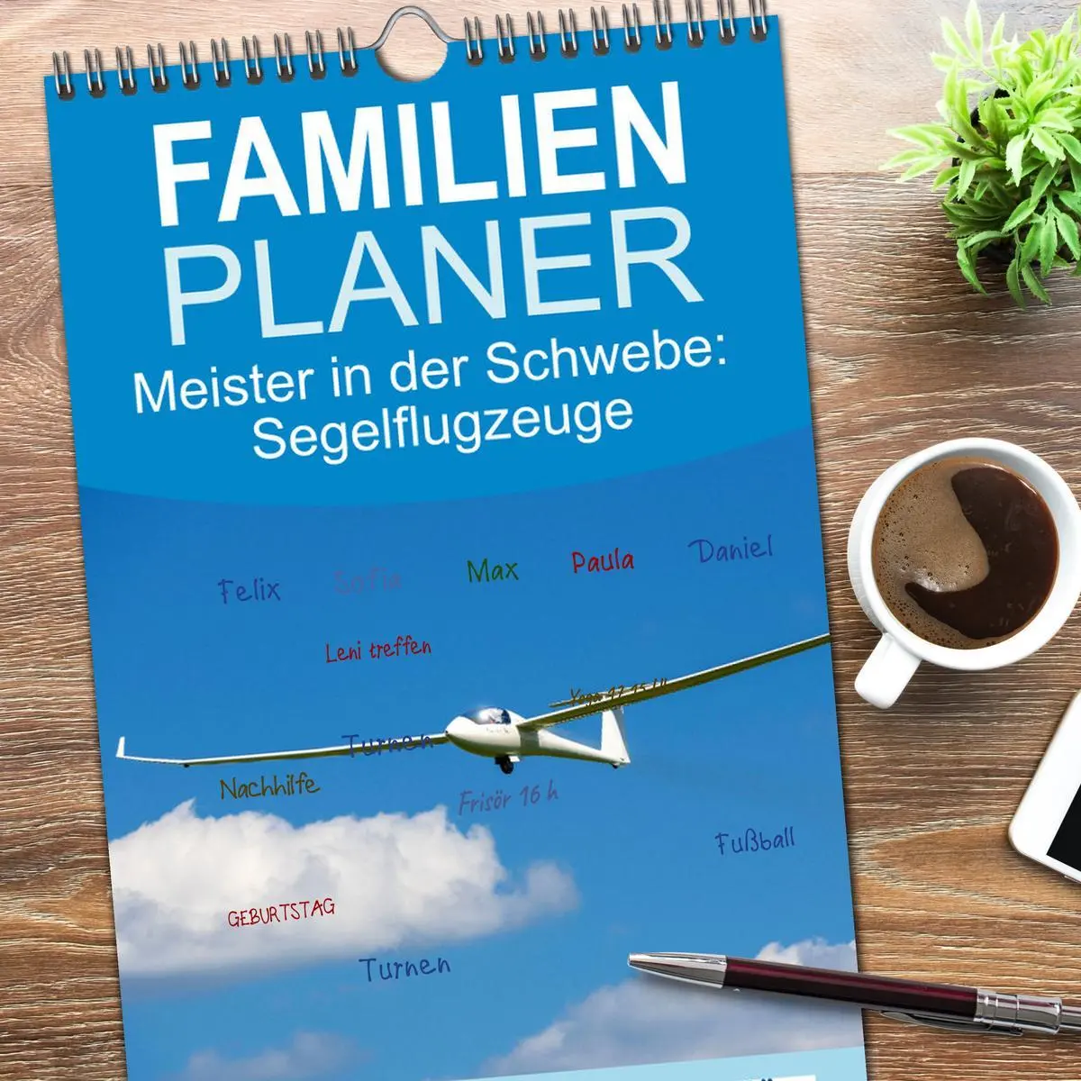 Bild: 9783516498929 | Familienplaner 2026 - Meister in der Schwebe: Segelflugzeuge mit 5...
