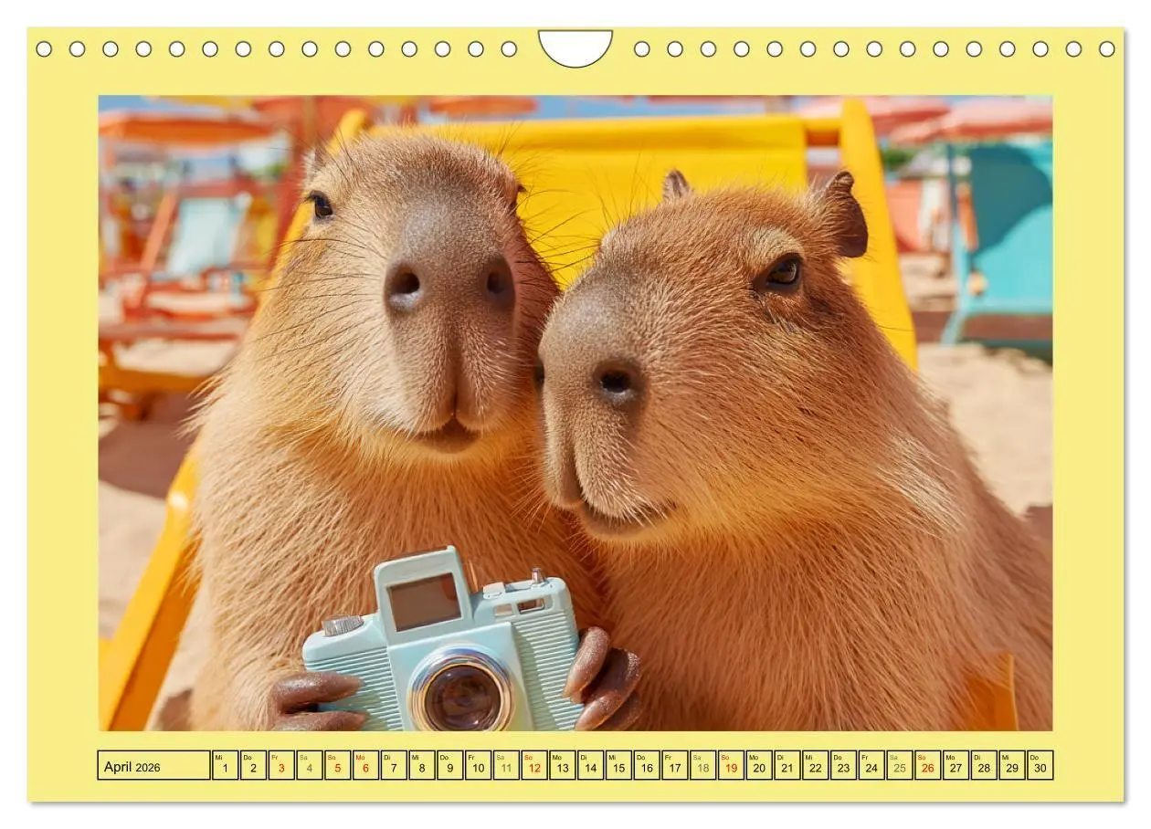 Bild: 9783516708929 | Capybaras on Tour. Wasserschweine als Weltenbummler (Wandkalender...
