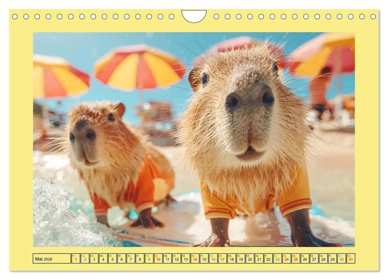 Bild: 9783516708929 | Capybaras on Tour. Wasserschweine als Weltenbummler (Wandkalender...