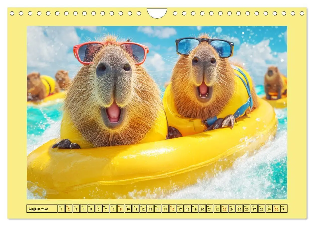 Bild: 9783516708929 | Capybaras on Tour. Wasserschweine als Weltenbummler (Wandkalender...