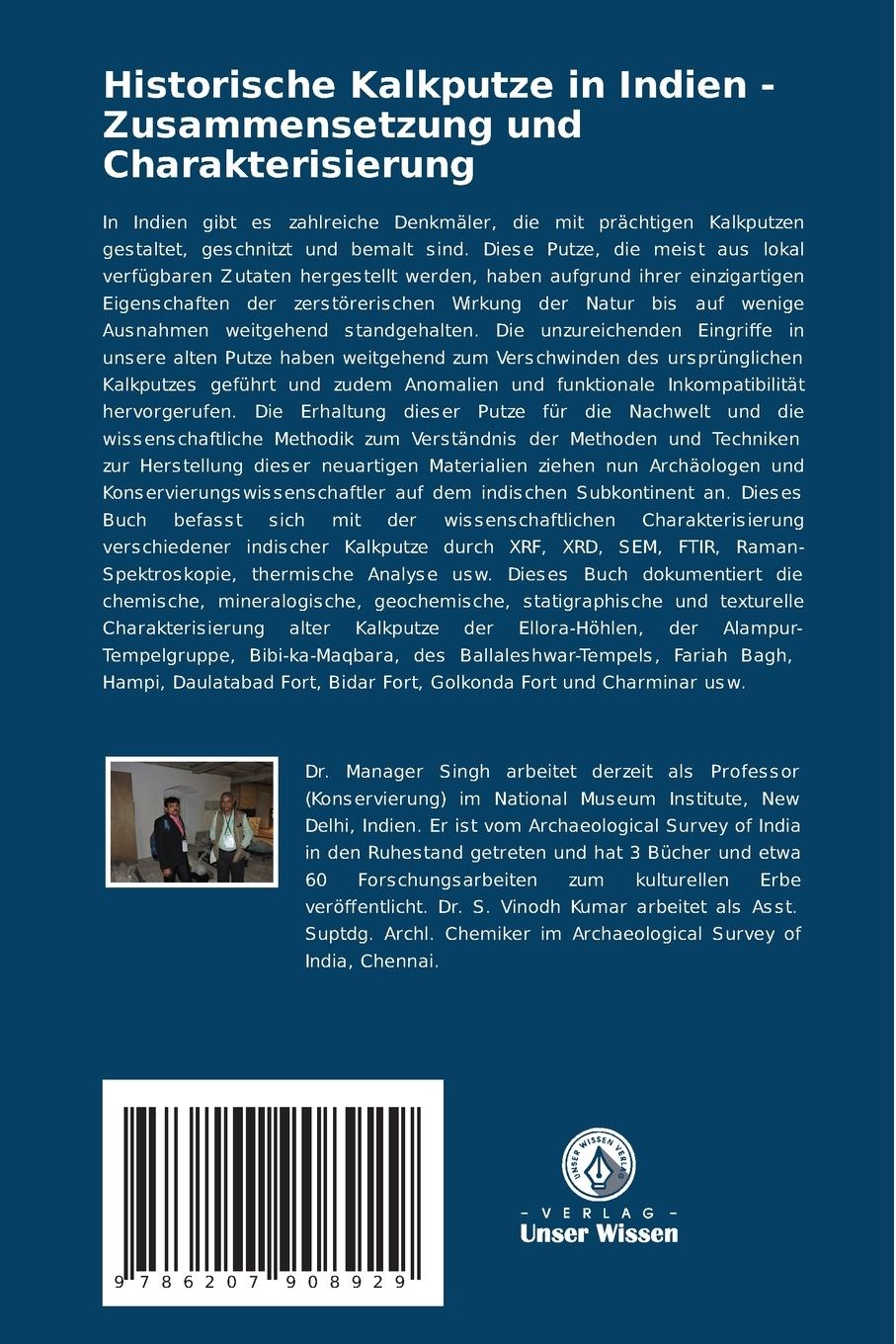Rückseite: 9786207908929 | Historische Kalkputze in Indien - Zusammensetzung und...