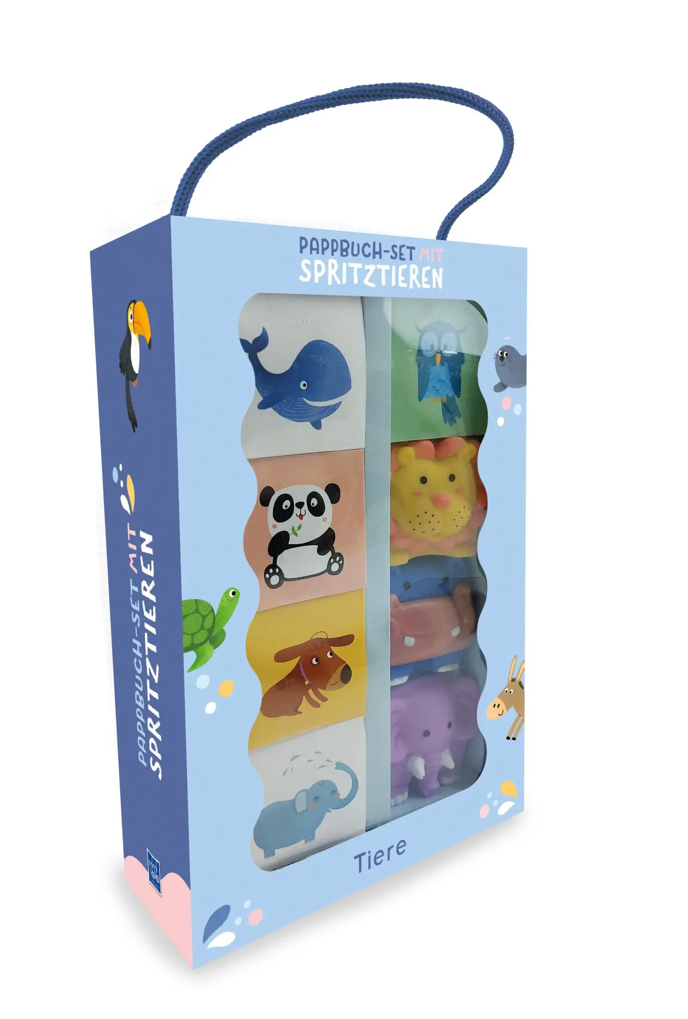 Pappbuch-Set mit Spritztieren - Tiere - Neuware