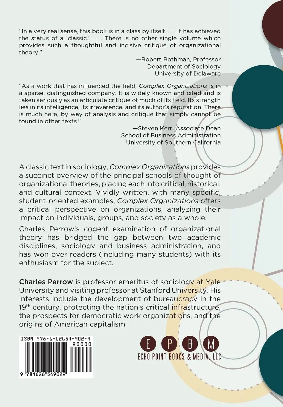 Rückseite: 9781626549029 | Complex Organizations | A Critical Essay | Charles Perrow | Buch