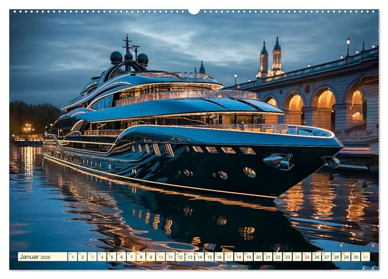 Bild: 9783457509029 | Mega Yachten Fantasien (Wandkalender 2026 DIN A2 quer), CALVENDO...