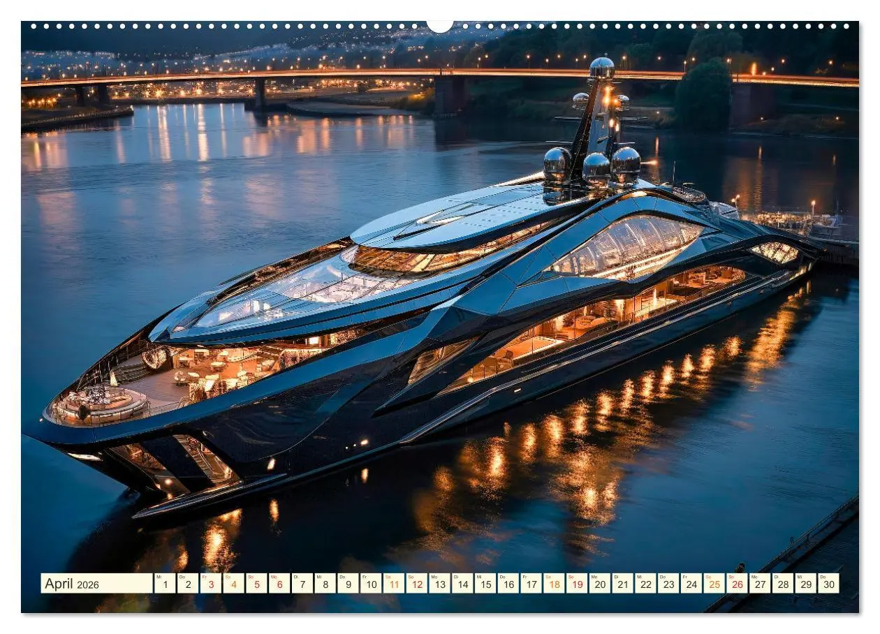 Bild: 9783457509029 | Mega Yachten Fantasien (Wandkalender 2026 DIN A2 quer), CALVENDO...