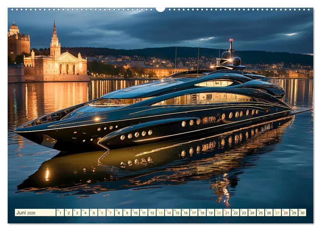 Bild: 9783457509029 | Mega Yachten Fantasien (Wandkalender 2026 DIN A2 quer), CALVENDO...