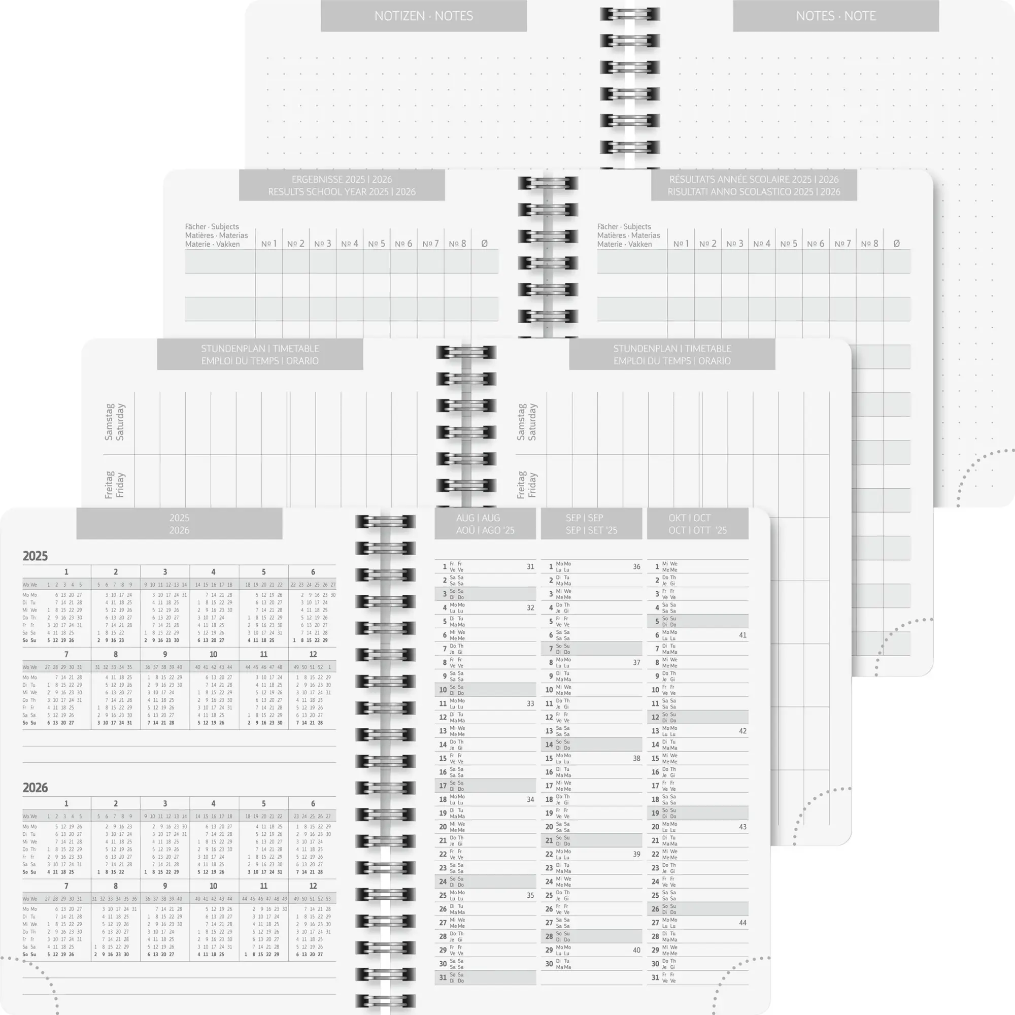 Bild: 4061947139129 | BRUNNEN Schülerkalender (2025/2026) "Plain Mint", 2 Seiten = 1...