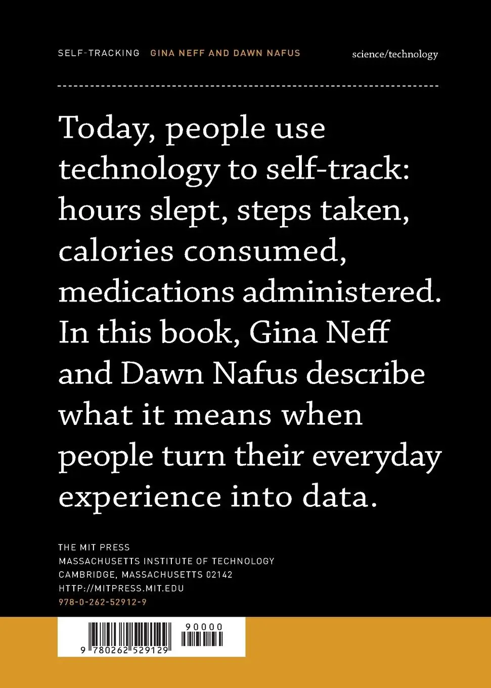Rückseite: 9780262529129 | Self-Tracking | Gina Neff (u. a.) | Taschenbuch | Englisch | 2016