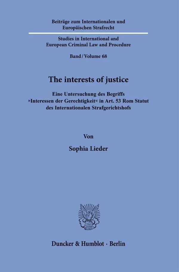 The interests of justice - Neuware