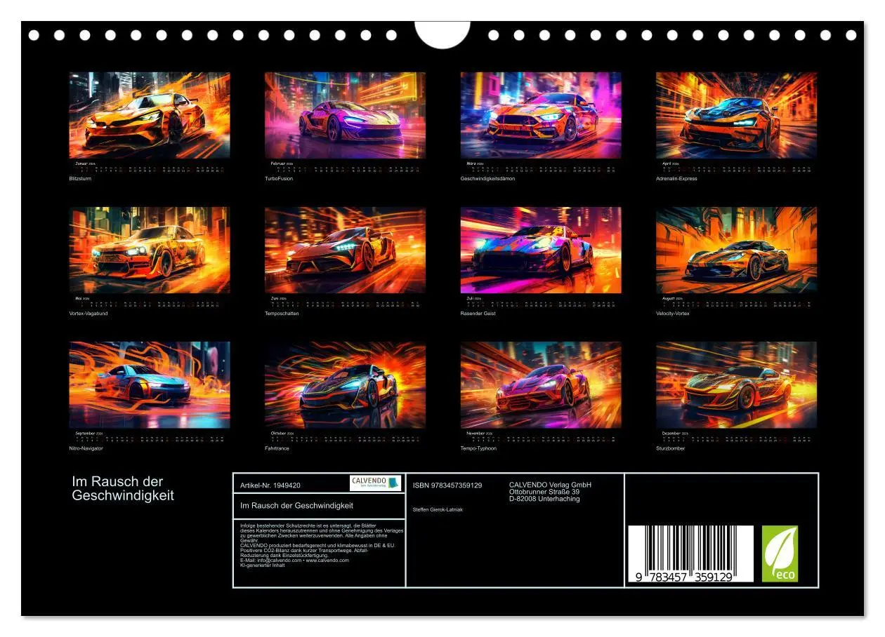 Bild: 9783457359129 | Im Rausch der Geschwindigkeit (Wandkalender 2026 DIN A4 quer),...