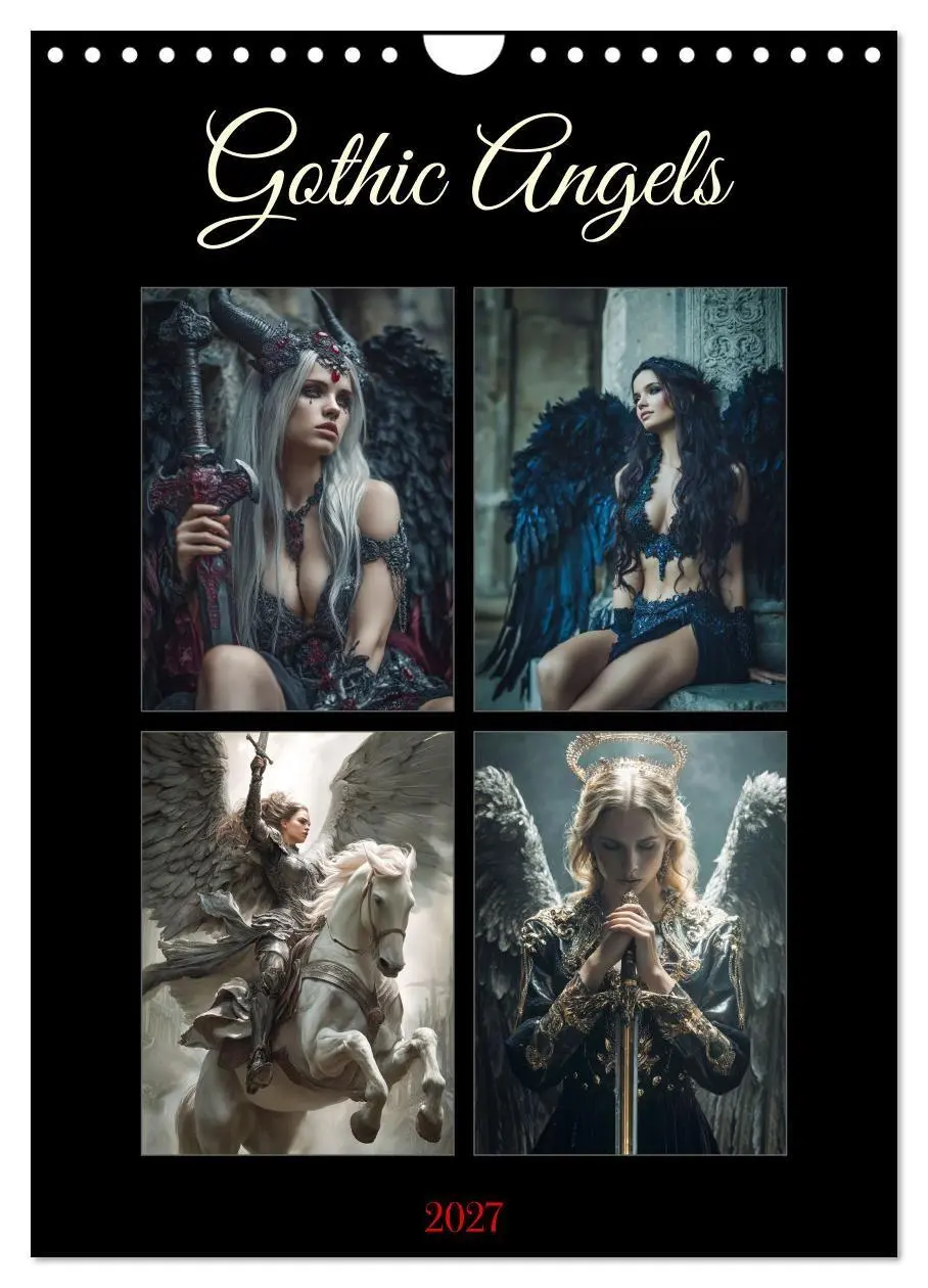 Cover: 9783516759129 | Gothic Angels (Wandkalender 2027 DIN A4 hoch), CALVENDO Monatskalender