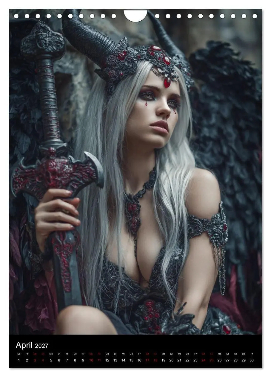 Bild: 9783516759129 | Gothic Angels (Wandkalender 2027 DIN A4 hoch), CALVENDO Monatskalender