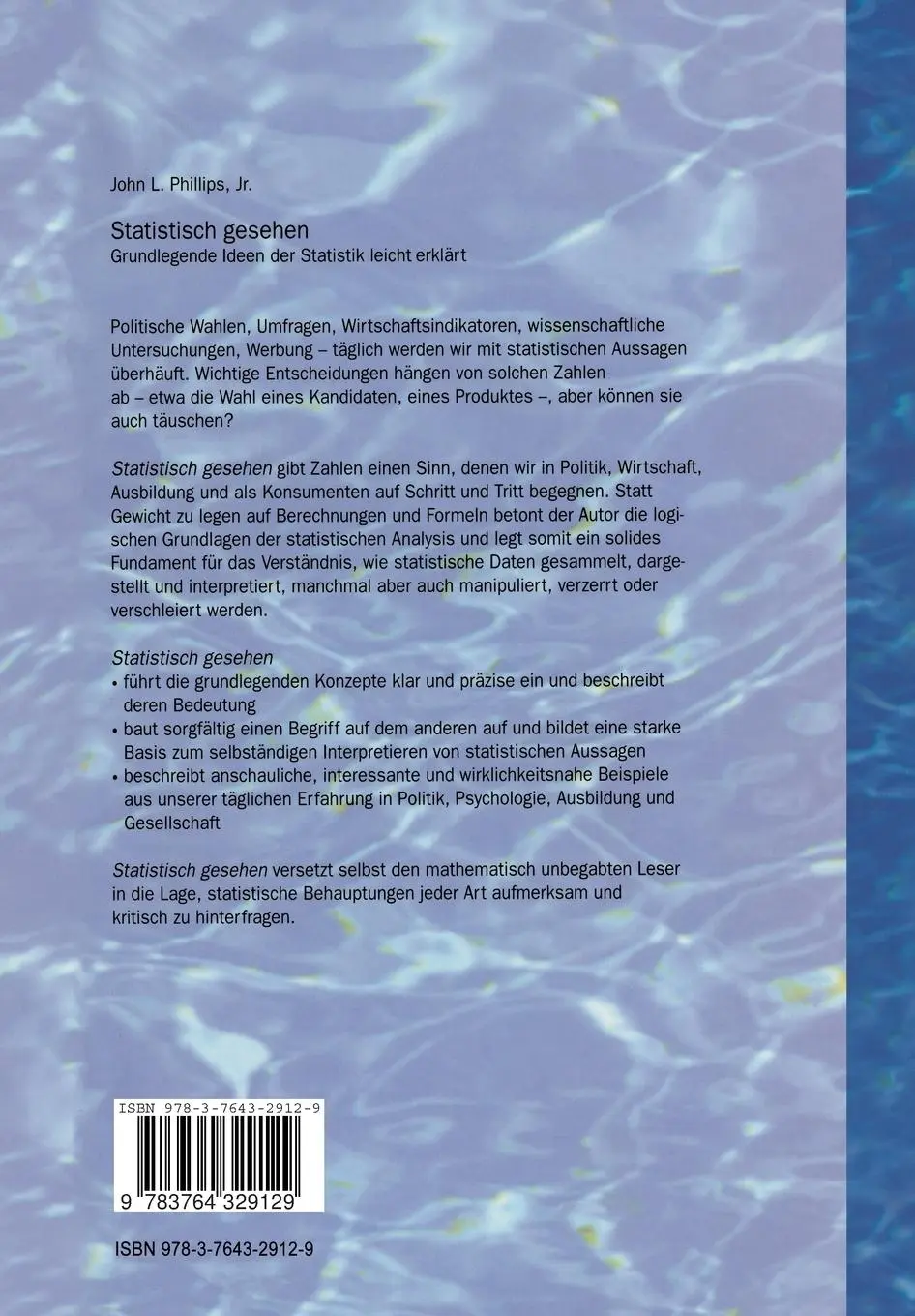 Rückseite: 9783764329129 | Statistisch gesehen | Grundlegende Ideen der Statistik leicht erklärt