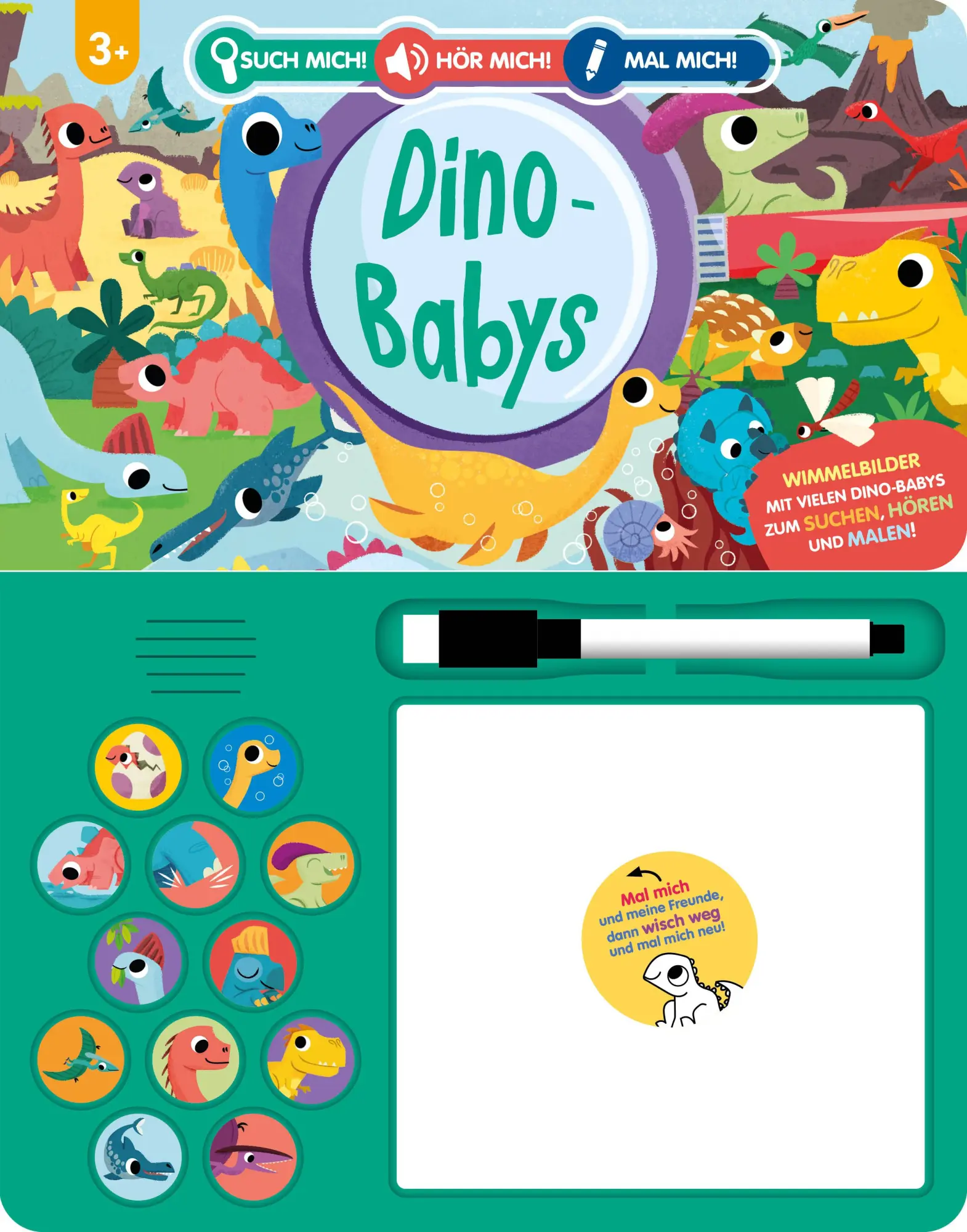 Cover: 9783849949129 | Such mich! Hör mich! Mal mich! Dino-Babys | Louise Martin (u. a.)