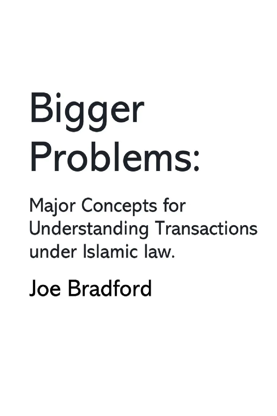 Cover: 9780996519229 | Bigger Problems | Joe W Bradford | Taschenbuch | Englisch | 2019