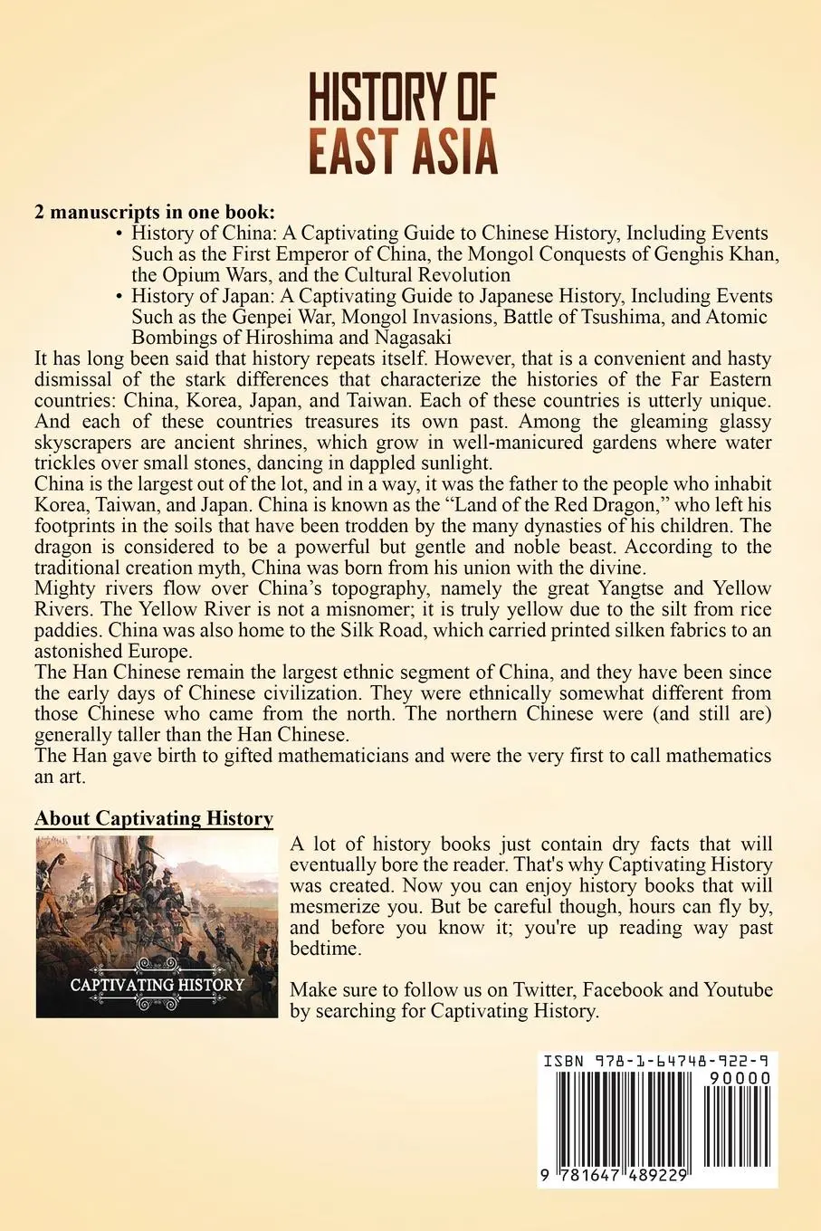 Rückseite: 9781647489229 | History of East Asia | Captivating History | Taschenbuch | Englisch