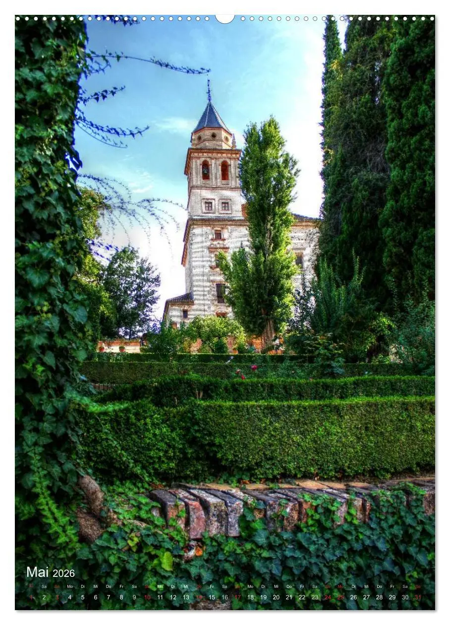 Bild: 9783516439229 | Die Alhambra (hochwertiger Premium Wandkalender 2026 DIN A2 hoch),...