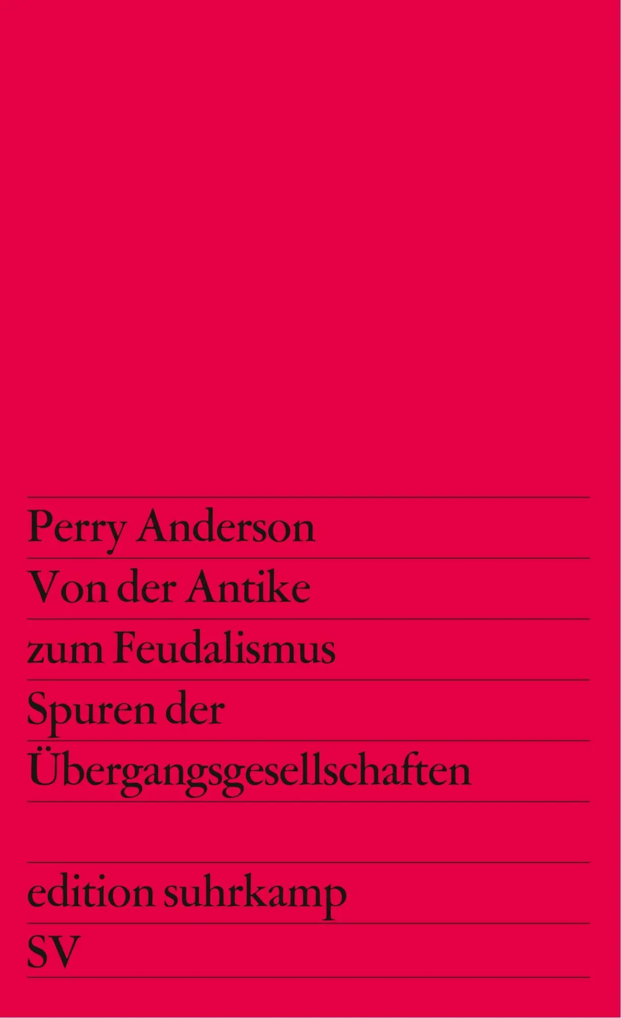 Cover: 9783518109229 | Von der Antike zum Feudalismus | Spuren der Übergangsgesellschaften